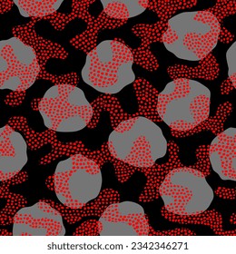 Vector ethnic tribal pattern. Seamless vector image. Wavy abstract shapes.