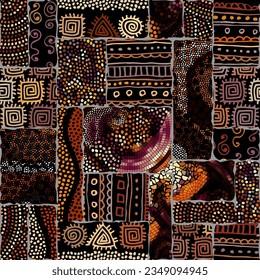 Vector ethnic tribal pattern. Seamless art image.