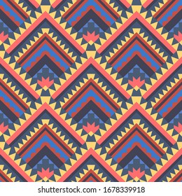 Vector Ethnic Tribal Seamless Pattern