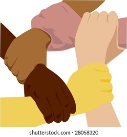 the vector ethnicity hand  eps 8
