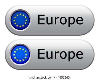 Vector EU flag buttons