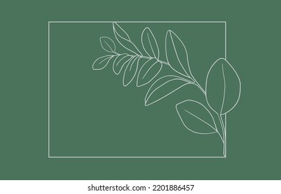 Diseño de la lona del logotipo del vector Eucaliptus sobre fondo verde. Eucalipto en círculo