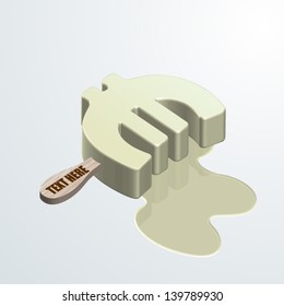 Vector Euro Moneda Candía De Hielo