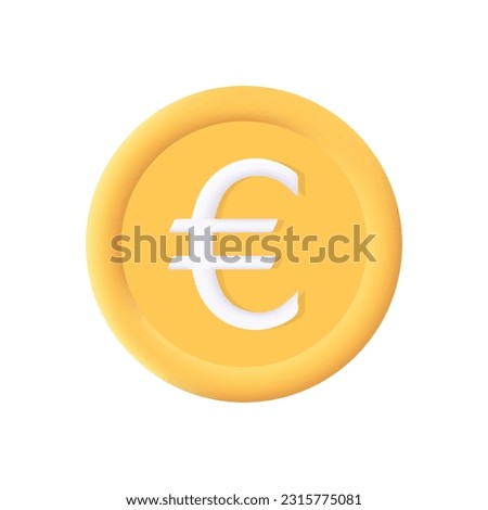 Vector Euro currency sign 3d vector icon high quality and fully scalable 
