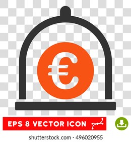 Vector Euro Standard EPS vector pictogram. Illustration style is flat iconic bicolor orange and gray symbol on a transparent background.