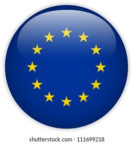 Vector - Europe Flag Glossy Button