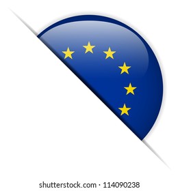 Vector - Europe Flag Glossy Button