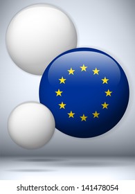 Vector - Europe Flag Glossy Button