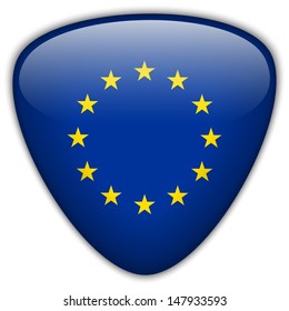 Vector - Europe Flag Glossy Button