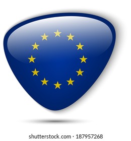 Vector - Europe Flag Glossy Button