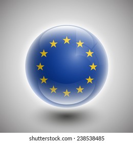 Vector - Europe Flag Glossy Button