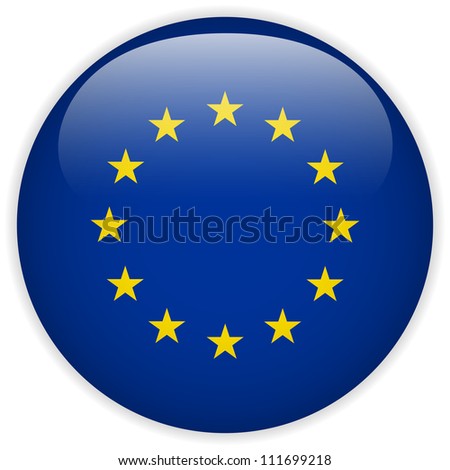 Vector - Europe Flag Glossy Button