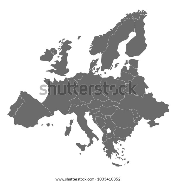 ベクターヨーロッパの地図 のベクター画像素材 ロイヤリティフリー