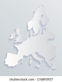  Vector europe map card paper 