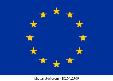 Vector of European union flag. Stars on the blue background.