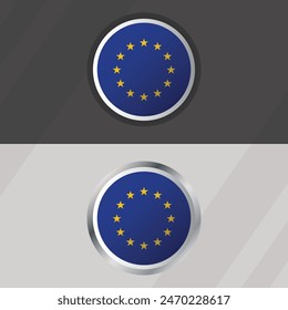 Vector European Union Round Flag Template