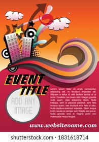 vector event brochure flyer template illustration