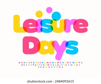 Vector event poster Sport Fest. Cute Colorful Font. Artistic Alphabet Letters and Numbers. 