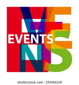 Vector events. Broken text