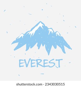 vector of everest mountain logo perfect for print, t-shirt design , etc