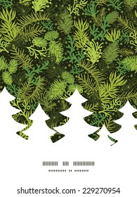 Vector evergreen christmas tree Christmas tree silhouette pattern frame card template