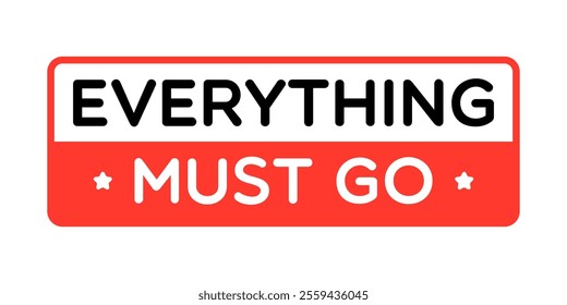 Vector Everything Must Go Label