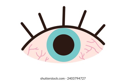 Símbolo del ojo del mal vector sobre fondo blanco.