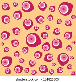 Vector of evil eye - Turkish amulet. Pattern, background. Grunge hand drawn Turkish evil eye. Mandala greek evil eye. Symbol of protection in Turkey, Greese, Cyprus. Amulet from evil eye. 