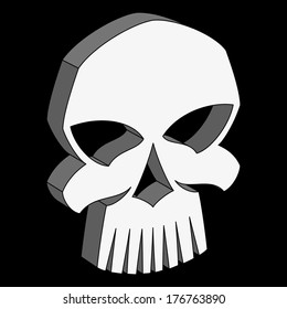 vector evil skull. Illustration clip art