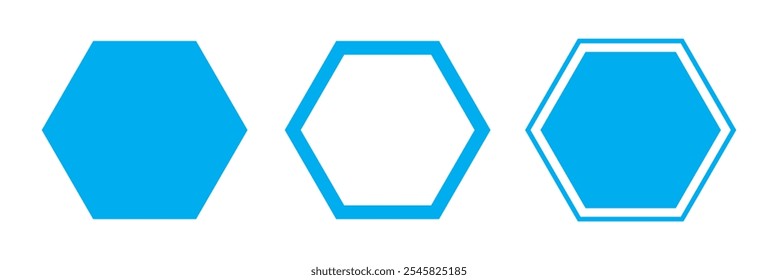 evolução vetorial de formas triangulares, quadrilaterais, pentagonais, hexagonais, hexagonais e octogonais. 333