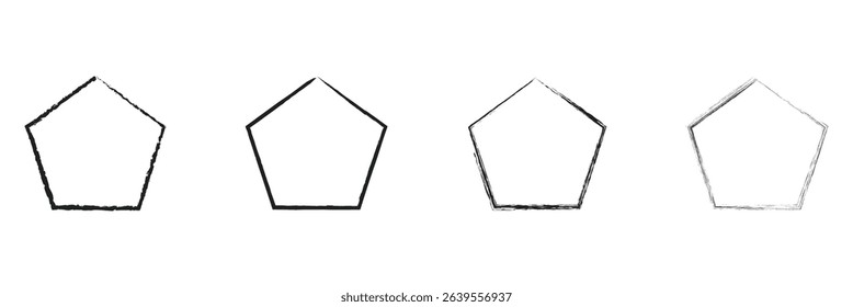 Vector evolution of triangular, quadrilateral, pentagonal, hexagonal, hexagonal and octagonal shapes. EPS 10 . Vector Illustration . 