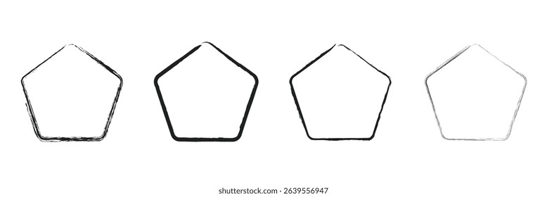 Vector evolution of triangular, quadrilateral, pentagonal, hexagonal, hexagonal and octagonal shapes. EPS 10 . Vector Illustration . 