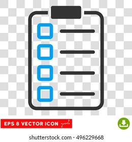 Vector Examination EPS vector icon. Illustration style is flat iconic bicolor blue and gray symbol on a transparent background.