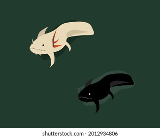 
vector example logo with the shape of animals in the forest and fishing in the sea