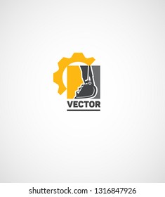 Vector excavator bucket.