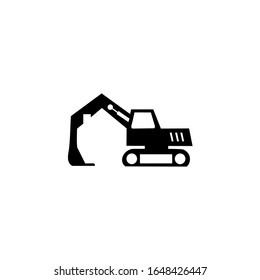 Vector excavator heavy equipment template for construction companies, complete concept icon excavator icons in a modern style, illustration for the UI design of your mobile web logo application.