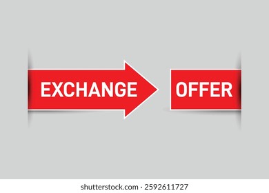 vector exchange offer red concept design
