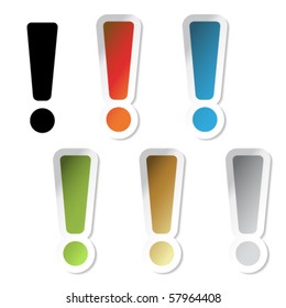 Vector Exclamation Mark Stickers