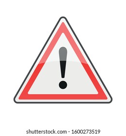 Vector exclamation mark warning sign