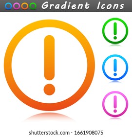 Vector exclamation symbol icon design