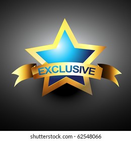 vector exclusive golden design icon