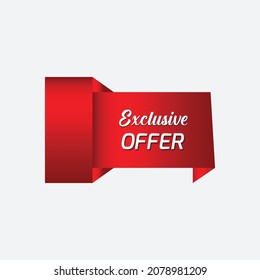 Vector Exclusive Offer Banner Design for Big Sale.