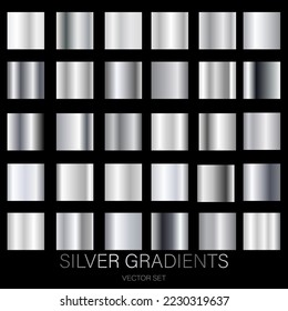 Vector exclusive set of silver gradients for easy use.