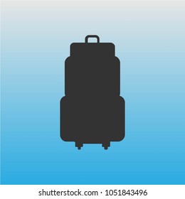 Vector execution of cargo transportation. Travel, transportation, packaging, delivery of luggage.