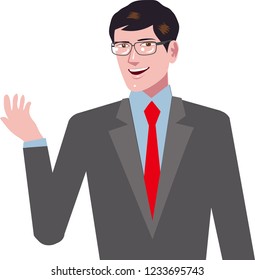 Vector - Executive Businessman Presenting Medium View