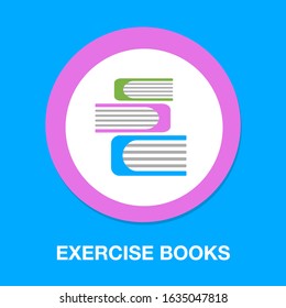 vector exercise book illustration icon - education icon, book isolated