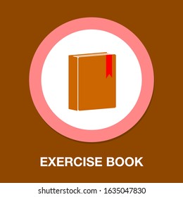 vector exercise book illustration icon - education icon, book isolated