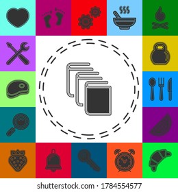 vector exercise book illustration icon - education icon, book isolated. Flat pictogram - simple icon