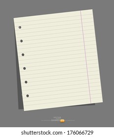 vector exercise book for notes