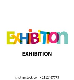 Vector exhibition. Broken text